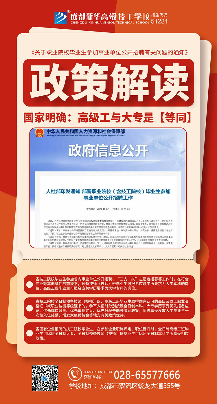 《職業(yè)院校畢業(yè)生事業(yè)單位公開(kāi)招聘通知》解讀